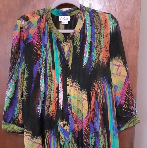 Chaus Tops - Women's CHAUS Sheer Blouse Size 12